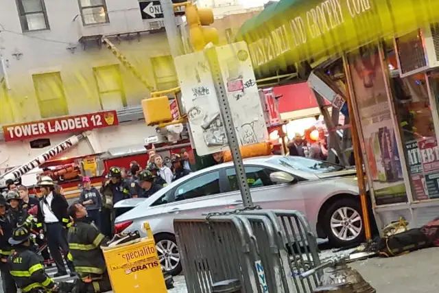 The scene of the crash on 21st Street
